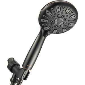 Handheld Shower Head, 6 Spray Setting High Pressure Shower Head with Brass Swivel Ball Bracket and Extra Long Stainless Steel Hose, Oil-Rubbed Bronze, 5" Handheld Shower Head, 6 Spray Setting High Pressure Shower Head with Brass Swivel Ball Bracket and Extra Long Stainless Steel Hose, Oil-Rubbed Bronze, 5"