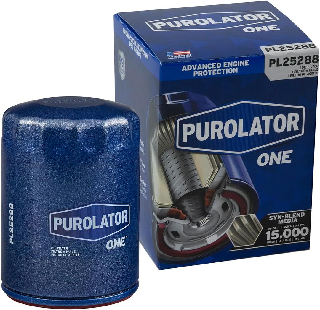 Purolator PL25288 PurolatorONE Advanced Engine Protection Spin On Oil Filter Compatible With Chevrolet Impala, Trailblazer, Silverado 1500, Colorado, GMC Envoy, Sierra 1500, Cadillac DeVille and DTS