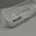 HealthSmart Walker Storage Basket with Cup Holder and Insert Tray, No Tools Needed, White, 16 x 5.5 x 7, Walker Accessories