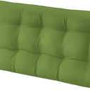 Tufted Bench Cushions for Outdoor Furniture, 44" x 19" Porch Swing Cushions Filled with Foam, Overstuffed Patio Cushions for Bench Loveseat with 2-3 Seats,Thick and Water Resistant, Grass Green