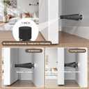 Mousike 4.5" Matte Black Door Stoppers (4 Pack) - Heavy Duty Industrial Spring Stops for Solid Core, Garage, Warehouse, Office & Commercial Doors - Silent, Strong, Shock Absorbing Topes para Puertas