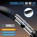 Twister Arm Trainer, Adjustable Twister Arm Chest & Arm Workout Equipment for Men & Women, Ergonomic Detachable Arm Trainer Home Gym Strength Trainer with Anti-Slip Handles & Carry Bag