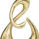 Deco 79 Aluminum Metal Abstract Decorative Sculpture Swirl Home Decor Statue, Accent Figurine 7" x 3" x 12", Gold