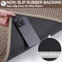 YDKGL Door Mat 24"x35", Dirt Resistant and Absorbent, Non-Slip Rubber Backing Floor Mats, Easy Clean Low-Profile Doormat for Entryway, Front Door, Inside Entrance, Brown