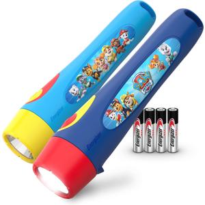 Energizer PAW Patrol Flashlights (2-Pack), Paw Patrol Toys for Boys and Girls, Great Lightweight LED Flashlights for Kids (Batteries Included)