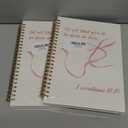 UYIKG Pink Bible Scripture Spiral Notebook Journal, 2 Pack