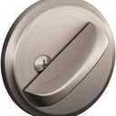 Schlage B80619 Standard Trim Door Bolt with No Cylinder, Highest Residential Security, 2.5 Diameter, Satin Nickel Steel