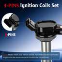 Ignition Coil Pack UF596 & Double Iridium Spark Plug 2009 2010 2011 for Toyota Corolla Matrix Prius 2012 2013 2014 2015 2017 for Lexus Scion IM XD for Pontiac Vibe 1.8L L4 UF619 90919-02258