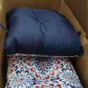 Arden Outdoor Plush Modern Tufted Chaise Cushion, 76 x 22, Rain-Proof, Fade Resistant, Tufted Cushion for Chaise Lounger Clark Blue