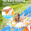 JOYIN 32.5FT Water Slide and 2 Inflatable Boards, Extra Long Double Lawn Heavy Duty Splash Mat Pad with Sprinkler for Kids Adults Backyard Summer Water Toy Outdoor Fun, Blue, Orange