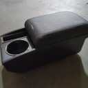 Car Armrest Box for Toyota Yaris Vitz 2006-2011 Auto Accessories Center Console Leather Arm Rest Double-Layer Storage Space with Cup Holder (Black Thread)