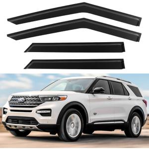 Window Visors Rain Guards for 2020-2025 Ford Explorer, Out-Channel Window Vent Wind Deflectors Visors Shades for 20-25 Explorer