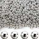 1300Pcs Bright Silver Vase Filler No Hole Pearl Beads, 8mm Art Plastic Beads Pearls for Crafting, Vase Filler for Centerpieces Wedding Party Decoration, Home Table Decor, DIY Crafts