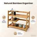 3 Tier Bamboo Matcha Station, coffee station organizer Shelf with Drawer for Kitchen Countertop, Tea Bar - Matcha Powder, Tools & Cup Organizer for Matcha Lovers, Home Baristas.
