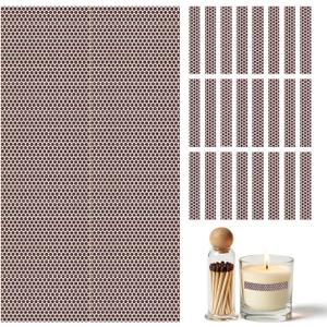 42 PCS Match Striker Stickers, Match Striker Paper with Adhesive, Ideal for Fireplace Matches (Rectangle)