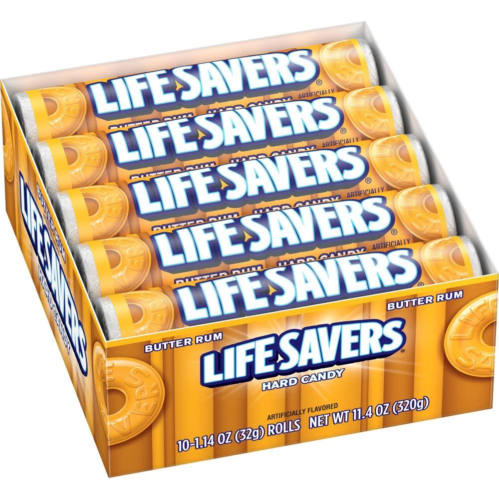 LIFE SAVERS Butter Hard Candy Bulk, 1.14 ounce (20 Single Packs), BB Date: 08/2026