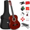 Classical Guitar Full Size 4/4 Spanish Style Classical Guitarra, 39 Inch Nylon Strings Guitar Ideal for Beginner Adults, Solid Rosewood Red, by Vangoa