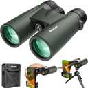 Adorrgon 15x45 HD Binoculars for Adults High Powered with Phone Adapter, Tripod and Tripod Adapter - Large View Binoculars with Clear Low Light Vision for Bird Watching Cruise Travel