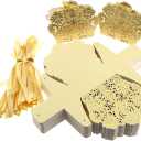 100pcs Luxury Wedding Favour Favor Sweet Cake Gift Candy Boxes Table Deco