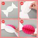 12 Pcs 3D Easter Honeycomb Paper Candy Tree Ornaments Hanging 10 in Pastel Honeycomb Candy Ornaments Decorations for Home Easter Tree Party Indoor Holiday Decor