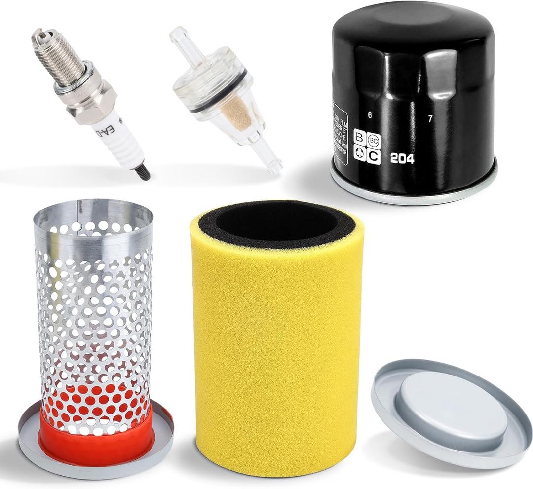 Air Filter and Guide Cage Cap Oil Filter Kit Compatible with Yamaha Grizzly 350 400 450 Bruin 350 450 Wolverine 350 450 Kodiak 400 Replaces 5UH-E4458-00-00