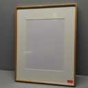 11x14 Frame Natural, Solid Cherry Wood 11 x 14 Picture Frame with Mat for 8 x 10 Image, Wall Gallery Mounting 14 x 11 Inch Large Poster Photo Frame