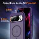 Compatible with Google Pixel 10 Case & Google Pixel 10 Pro Case with Magnetic [Compatible with Mag-Safe] Slim Translucent Matte Phone Cases with Anti-Fingerprint Tech, Purple