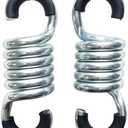 Balcony Swing Spring Hook 770 lbs Load-Bearing Hammock Swing Accessory 4.02-Inch Galvanized Extended Hook 2 Pieces Linear Swing Spring with Noise-Reducing Pad
