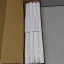 Curtain Rods for Windows 32-120 Inch, 1 Inch Adjustable White Curtain Rod Set with Brackets, Easy Install