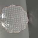 Jinei 24 Pcs Gingham Cake Dessert Paper Plates 10.5 Inch Checkered Disposable Party Plates Plaid Scalloped Edges Dinner Tableware for Easter, Birthday Party, Picnic, Summer, 4 Pastel Colors