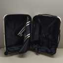 Coolife Carry On Luggage 22x14x9 Airline Approved Hardside PC+ABS Suitcase with TSA Lock, Lightweight Rolling Travel Luggage with Spinner Wheels(White, 20in)