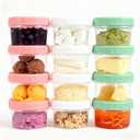 Food Storage Containers - 12 Pack 6.8 oz Freezer Storage Containers with Twist Top Lids, Leakproof, BPA Free, Microwave & Dishwasher Safe Takeout Container - Ideal for Soup and More