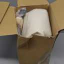 Zakkart SnugCloud Cat Window Perch with 4-Sided Bolster - Large Cat Hammock for Window Sill - Solid Hardwood & Metal Frame - Window Seat for Pets (Natural Color Wood w/White Bed, Large) (Large (25"x15"))