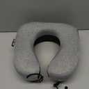 MLVOC Travel Pillow 100% Pure Memory Foam Neck Pillow, Comfortable & Breathable Cover, Machine Washable, Airplane Travel Kit with 3D Sleep Mask, Earplugs, and Luxury Bag, Standard (Grey)
