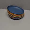 Homienly Deep Dinner Plates Set of 8 Alternative for Plastic Plates Microwave and Dishwasher Safe Wheat Straw Plates for Kitchen Unbreakable Kids Plate Set with 4 Colors (Classic Bright, 9 inch)