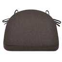 Shinnwa Dining Chair Cushions, Non-Slip Kitchen Chair Cushions with Ties and Machine Washable Cover, 17 x 16.5 x 2in, Dark Brown