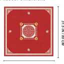 Mahjong Tablecloth, Traditional Chinese Style 80x80cm (31.5x31.5in) Scratch-Resistant Table Cover with Edge-Locking Craftsmanship & Longevity Pattern for Mahjong Gaming & Home DecorRED