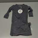 Knotted Gown Baby Newborn, Viscose derived from Bamboo, Infant Sleeper with Mittens, Baby Girl, Baby Boy, (Gray)