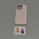 ORNARTO Compatible with iPhone 15 Pro Case 6.1", Liquid Silicone 3 Layers Full Covered Soft Gel Rubber Cover, Shockproof Protective Slim Phone Case with Anti-Scratch Microfiber Lining-Chalk Pink