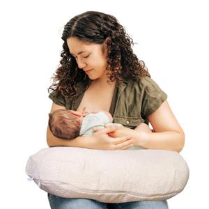 Boppy Nursing Pillow - Ergonomic Bottle & Breastfeeding Pillow with High, Firm, Large Area, Water-Repellent Cushion with Washable Cover; Baby Safety Alliance Verified - Oatmeal Boucle