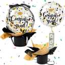 Funny Money Pull Money Balloon Kit Money Pull Out Gift Box Balloon Stand Birthday Surprise Gift (Gold)
