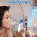 Portable 8cc Mesh Nebulizer with LED Display - Rechargeable Handheld Nebulizer Machine, Quiet Operation, Dual Speeds & Travel Case Included for Adults & Kids