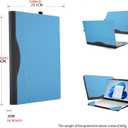 Laptop Case for Dell Pro 16 Plus PB16250 PB16255 16 All Inclusive Drop Case PU Leather Inside Pocket Cover (Sky Blue)
