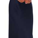 BTFBM Womens Mock Neck Satin Dress Spring Summer 2026 Long Sleeve Lightweight Formal Wedding Party Maxi Cocktail Dresses (XX-Large, Navy)