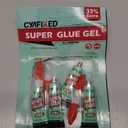 Super Glue Gel Clear for Wood Plastic Metal, Instant Superglue All Purpose Multipack Cyanoacrylate Adhesive Repair Ceramic Model Leather Rubber Glass Pottery, Strong Bonding Single Use Glue Minis (4 x 3g)