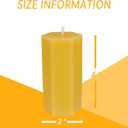 Natural Beeswax Pillar Candles 2x4Inch,Smokeless Dripless Pure Beeswax Candle,Unscented Candle for Wedding, Dinner, Church(Pack of 2)