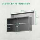 SaniteModar Shower Niche, Stainless Steel Shower Niche No Tile Needed, Recessed for Bathroom Storage (Gray, 12x24), 12" x 24", Single