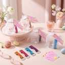 50 Set Easter Baby Shower Party Favors for Guests ''A Sweet Little Bunny Is on The Way'' Acrylic Shot Glasses Keychains Bottle Openers Thank You Cards Organza Gift Bags for Baby Shower Guests Souvenir