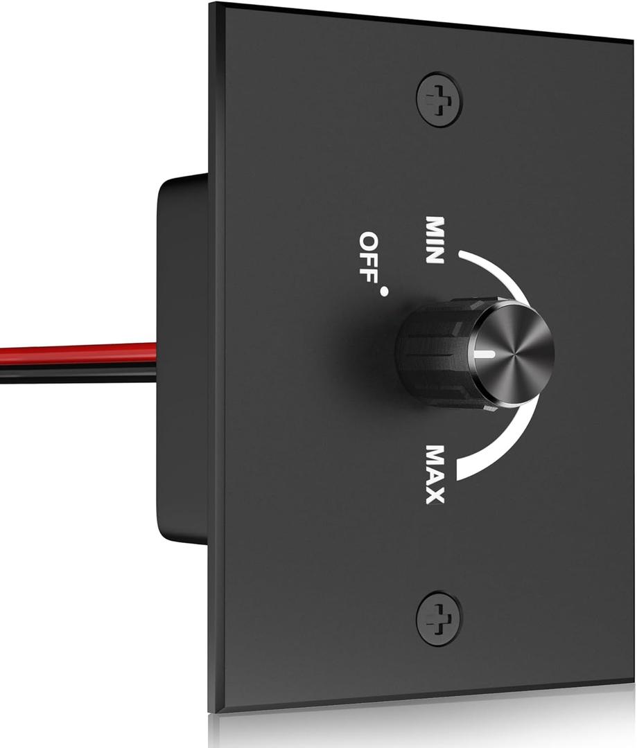 GZV 12V LED Dimmer Switch for RV Lights, PWM Dimming Switch for RV Camper Trailer Van Truck Cars, DC12-24V 72W Low Voltage, Works with LED Lights (Black)