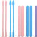 10 PCS Paint Stir Sticks, Reusable Silicone Stir Sticks, Blade Shaped Slimer Edges, Easy to Clean, Suitable for Resin, Epoxy, Liquid, Paint, DIY Crafts (Multiple Colors)